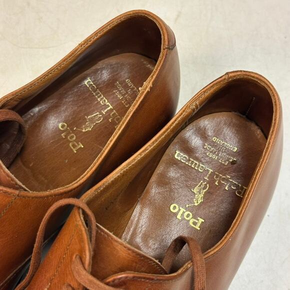 RARE Crockett & Jones x Polo Ralph Lauren Brown Oxford VGUC Made in England 8 D main image 5